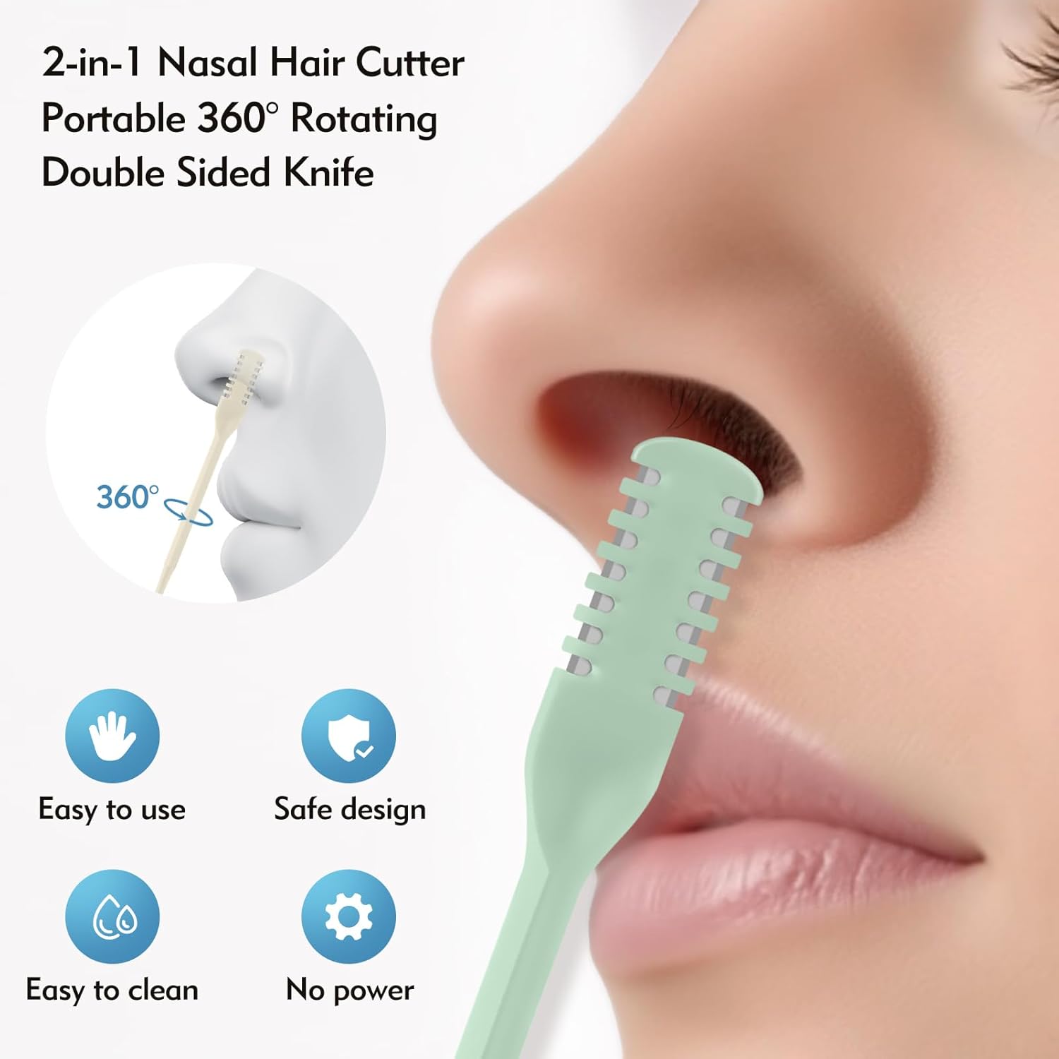 5/20/50Pcs 2-in-1 Nasal Cutter - огляд і ціна Men'S Face Grooming