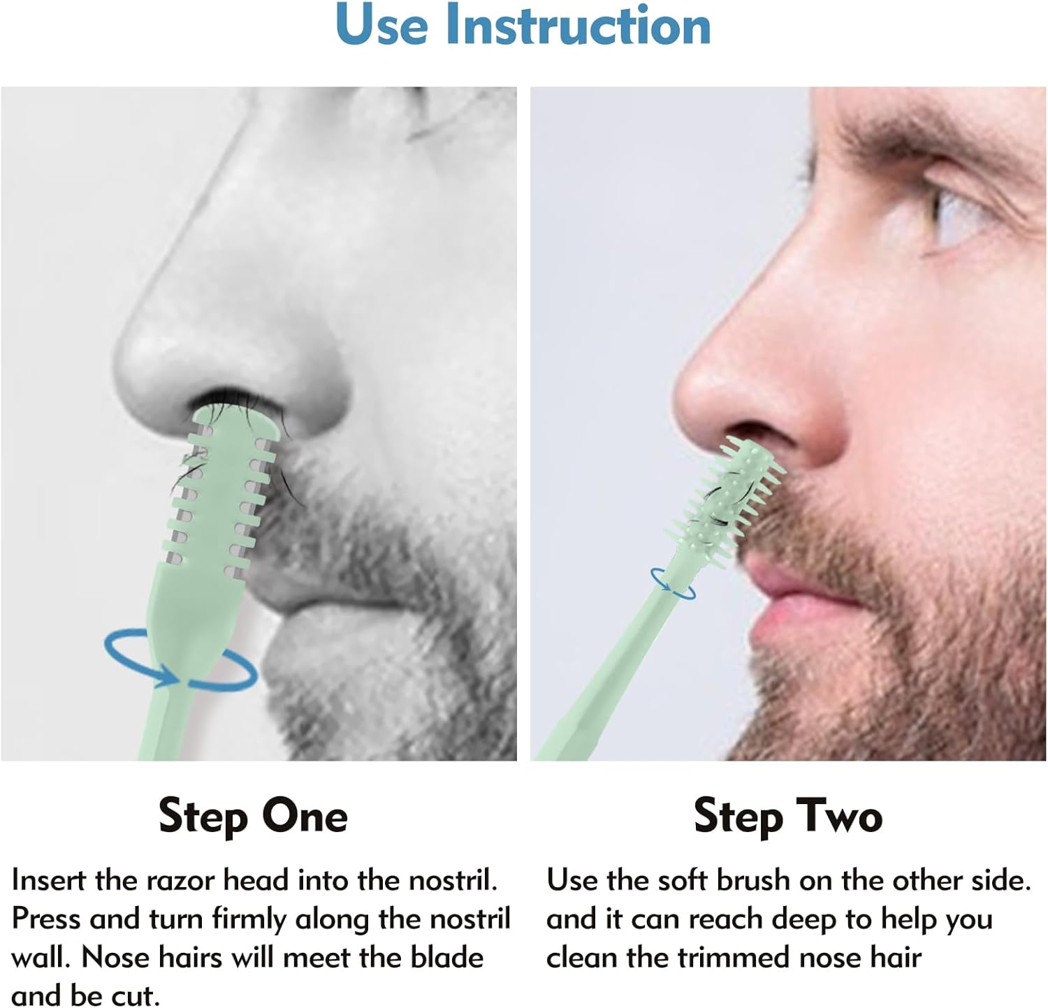 5/20/50Pcs 2-in-1 Nasal Cutter - огляд і ціна Men'S Face Grooming