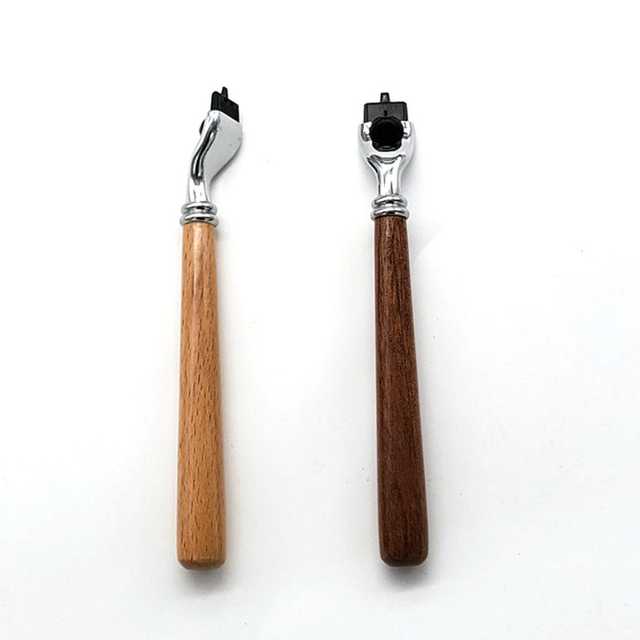 Men 's Wood long handle  Manua - огляд і ціна Straight Razor Safety