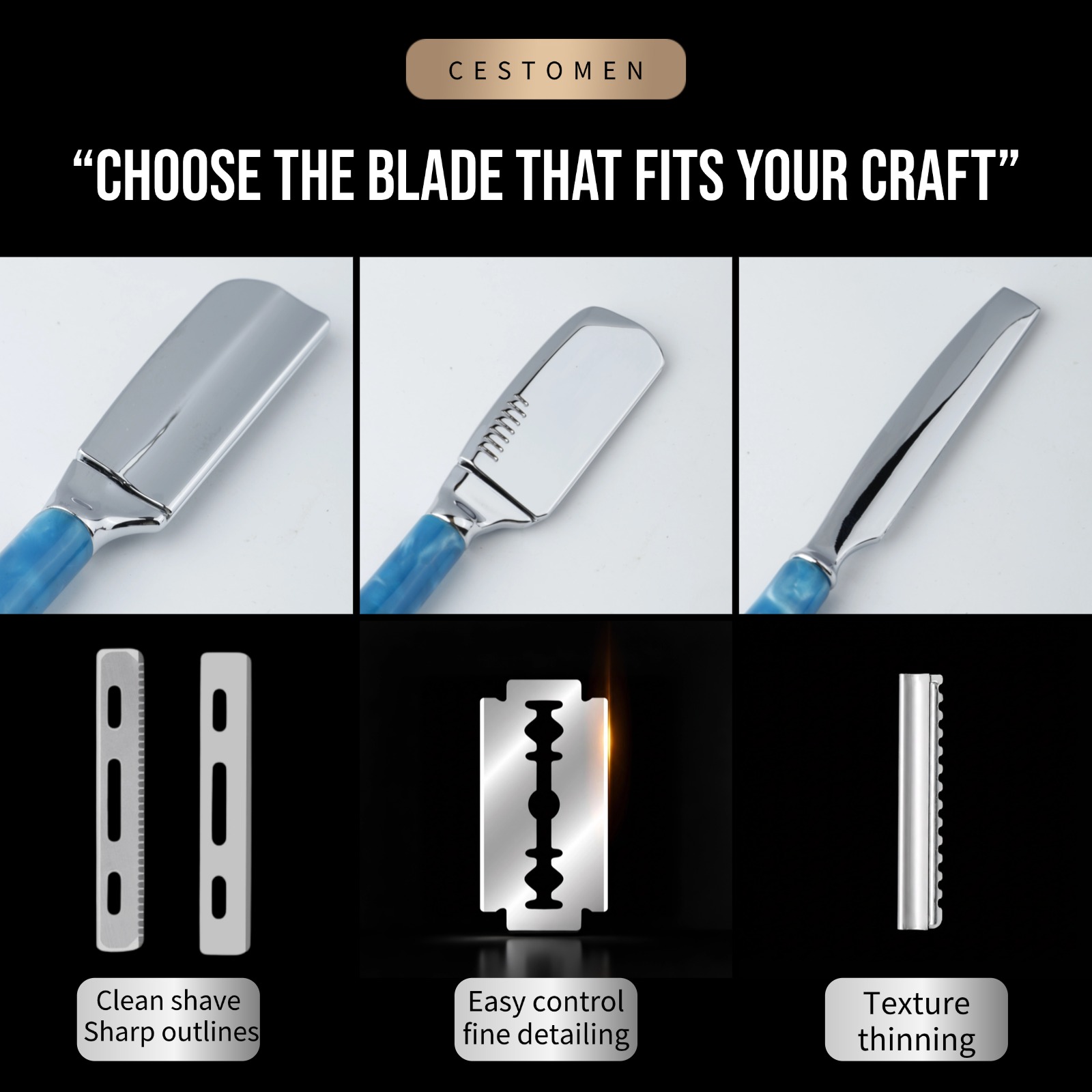 1Pcs Pro Resin Wood Handle Bar - огляд і ціна Straight Razor Safety