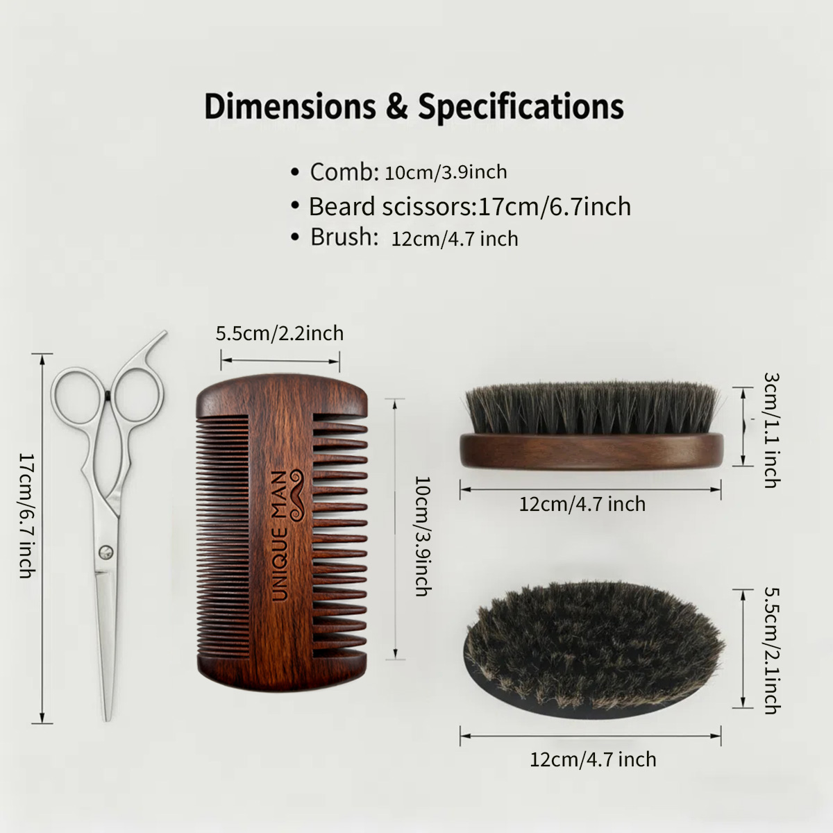 UNIQUE MAN Men's Beard Set, Bl - огляд і ціна Men'S Grooming Organizer